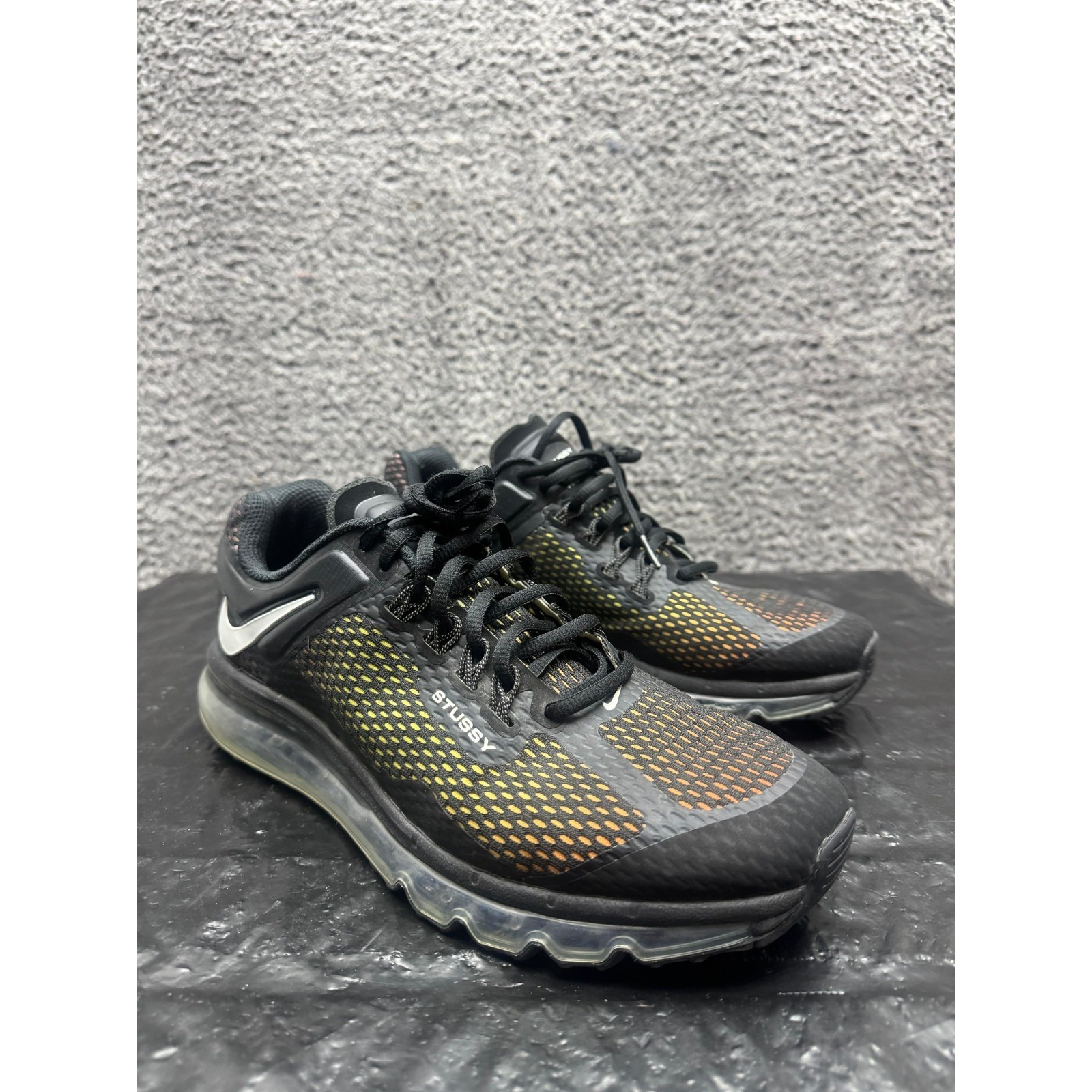 Nike X Stssy Air Max 2013 Lace Up Sneakers Black Do2461-001 Mens Size 11 Us